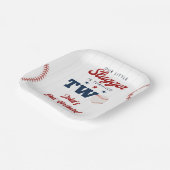 Little Slugger Baseball 2. Geburtstag Pappteller (Gewinkelt)