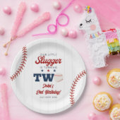 Little Slugger Baseball 2. Geburtstag Pappteller (Party)