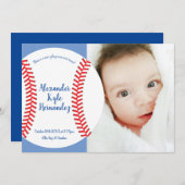 Little Slugger Baseball Baby Birth Ankündigung (Vorne/Hinten)