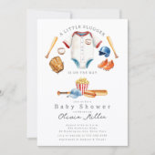 Little Slugger Baseball Baby Shower Invite Einladung (Vorderseite)