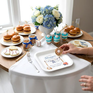 Little Slugger Baseball Baby Shower Papierplatten Pappteller