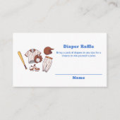 Little Slugger Baseball Diaper Raffle Baby Shower Begleitkarte (Vorderseite)
