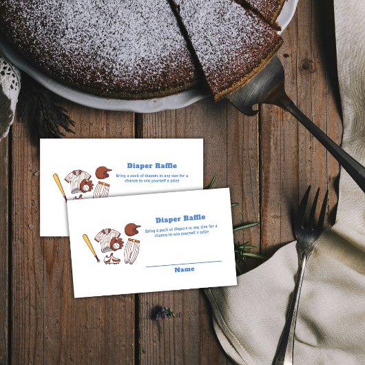 Little Slugger Baseball Diaper Raffle Baby Shower Begleitkarte