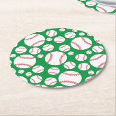 Little Slugger Baseball Geburtstagsparty Runder Pappuntersetzer (Angewinkelt)