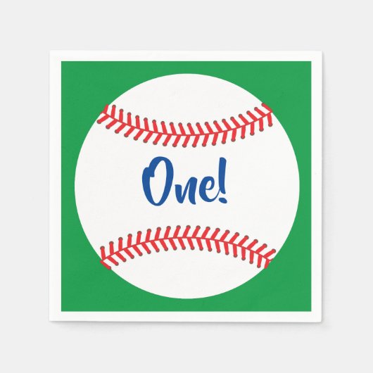 Little Slugger Baseball Geburtstagsparty Serviette (Vorderseite)