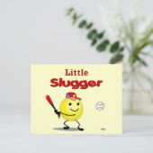 Little Slugger Baseball Postkarte (Stehend Vorderseite)