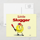 Little Slugger Baseball Postkarte (Vorne/Hinten)