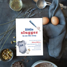 Little Slugger Baseball Shirt Bottle Baby Shower