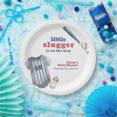 Little Slugger Baseball Shirt Bottle Baby Shower  Pappteller (Party)