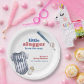 Little Slugger Baseball Shirt Bottle Baby Shower  Pappteller (Party)