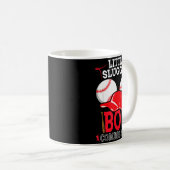 Little Slugger Boy Coming Soon Baby Announcement B Kaffeetasse (VorderseiteRechts)