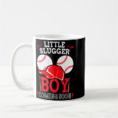 Little Slugger Boy Coming Soon Baby Announcement B Kaffeetasse (Links)