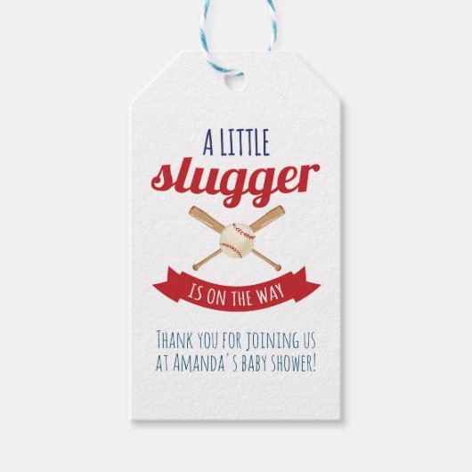 Little Slugger Favor Tag Geschenkanhänger (Vorderseite)