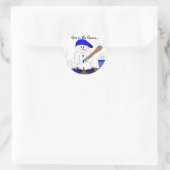Little Slugger Snowman Runder Aufkleber (Tasche)