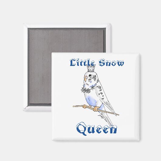 Little Snow Queen Budgie Magnet (Vorderseite/Rückseite)
