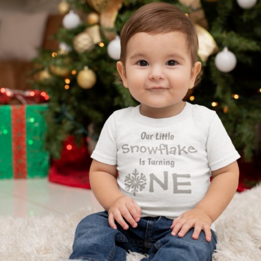 Little Snowflake 1. Geburtstag Baby T - Shirt