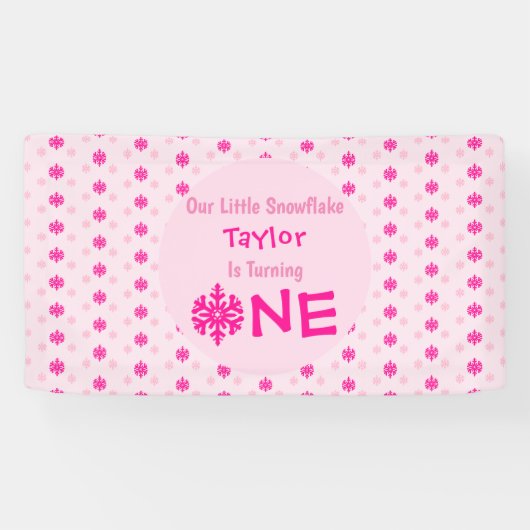 Little Snowflake 1. Geburtstag Banner (Horizontal)