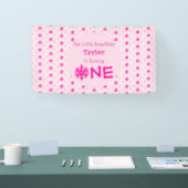 Little Snowflake 1. Geburtstag Banner (Messe)