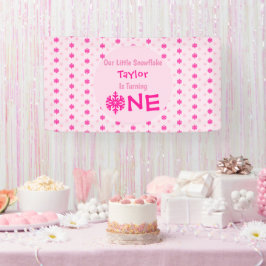 Little Snowflake 1. Geburtstag Banner