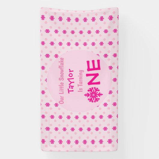 Little Snowflake 1. Geburtstag Banner (Vertikal)