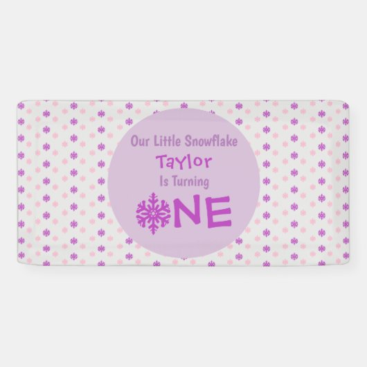 Little Snowflake 1. Geburtstag Banner (Horizontal)