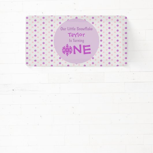 Little Snowflake 1. Geburtstag Banner (InSitu)