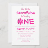 Little Snowflake 1. Geburtstag Einladung (Vorderseite)