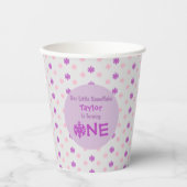 Little Snowflake 1. Geburtstag Pappbecher (Vorderseite)