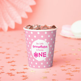 Little Snowflake 1. Geburtstag Pappbecher