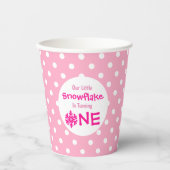 Little Snowflake 1. Geburtstag Pappbecher (Vorderseite)