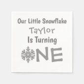 Little Snowflake 1. Geburtstag Serviette (Vorderseite)
