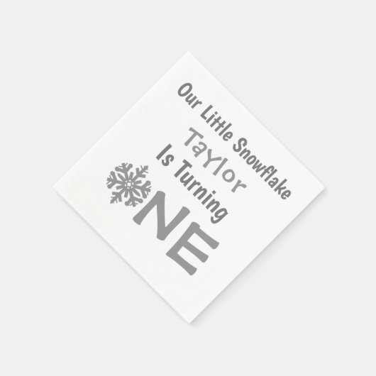 Little Snowflake 1. Geburtstag Serviette (Ecke)