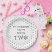 Little Snowflake 2. Geburtstag Pappteller (Party)
