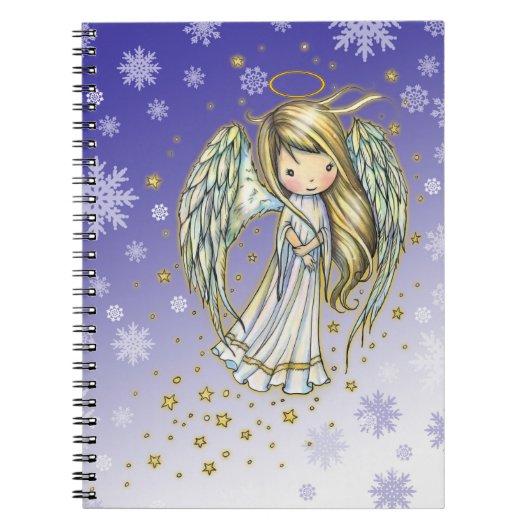 Little Snowflake Angel Girls Notebook Notizblock (Vorderseite)