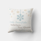 Little Snowflake Baby’s First Christmas Kissen (Rückseite)