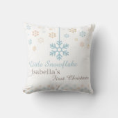 Little Snowflake Baby’s First Christmas  Kissen (Vorderseite)