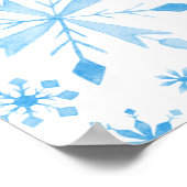 Little Snowflake Blue Baby Dusche Begrüßungszeiche Poster (Ecke)