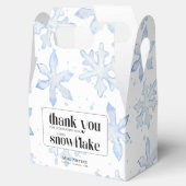 Little Snowflake Blue Wintery Baby Dusche Geschenkschachtel (Geöffnet)