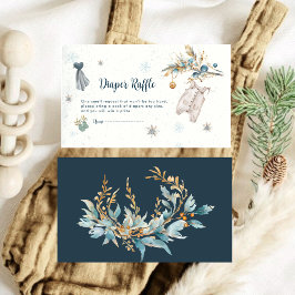 Little Snowflake Clothesline Diaper Raffle Insert