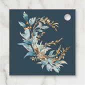 Little Snowflake Clothesline Winter Blue Thank You Geschenkanhänger (Rückseite)