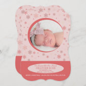 Little Snowflake Geburtsankündigung Feiertagskarte (Vorne/Hinten)