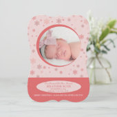 Little Snowflake Geburtsankündigung Feiertagskarte (Stehend Vorderseite)