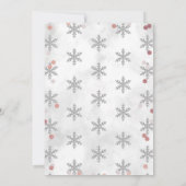 Little Snowflake Girls Winter Baby Dusche Einladung (Rückseite)