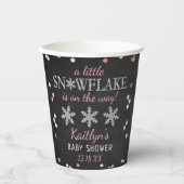 Little Snowflake Girls Winter Baby Dusche Pappbecher (Vorderseite)