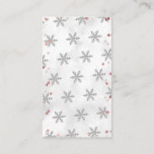 Little Snowflake Girls Winter Baby Shower Book Begleitkarte (Rückseite)