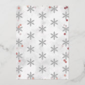 Little Snowflake Girls Winter Baby Shower Real Folieneinladung (Rückseite)