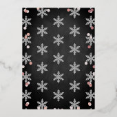 Little Snowflake Girls Winter Baby Shower Real Folieneinladung (Rückseite)