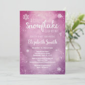 Little snowflake on her way babyshower einladung (Stehend Vorderseite)