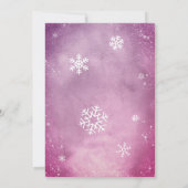 Little snowflake on her way babyshower einladung (Rückseite)