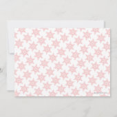 Little Snowflake Pink Silver Glitzer 1. Geburtstag Einladung (Rückseite)